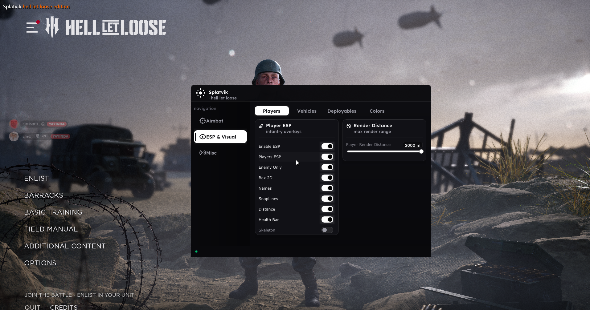 Hell Let Loose — ESP / Wallhack
